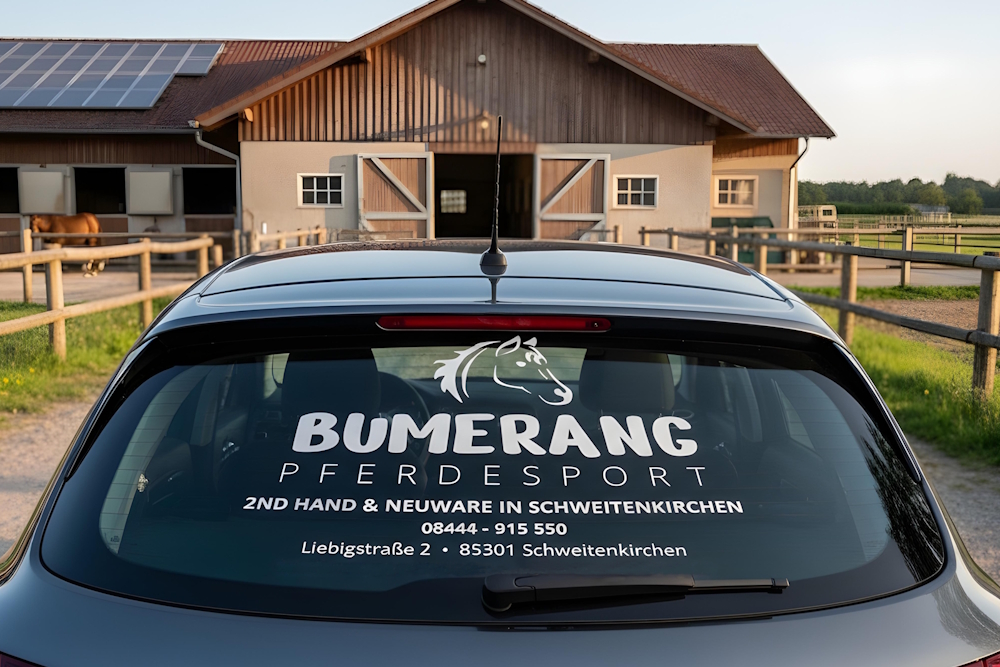 Gestaltungsbeispiel für eine Fahrzeugbeschriftung